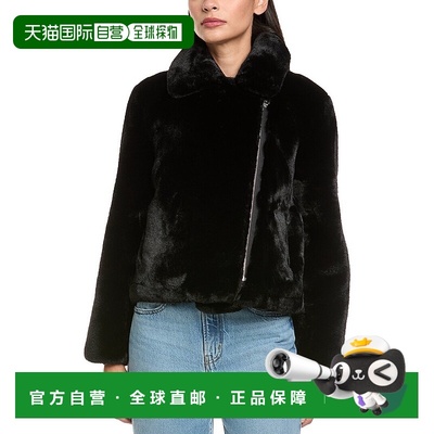 自营Apparis Dahlia Biker Jacket - black 美国奥莱直发外套皮草