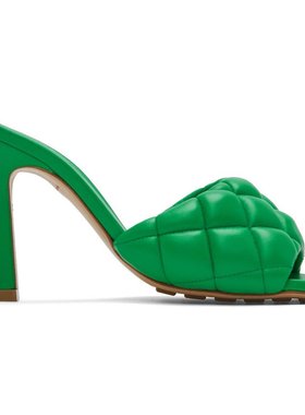潮奢 Bottega Veneta 葆蝶家 女士 绿色衬垫凉鞋 592015VBRR0