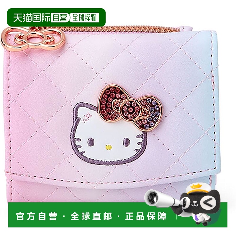 【日本直邮】三丽鸥 迷你钱包(Hello Kitty 50周年时尚丝带生日)