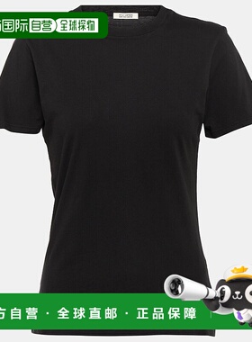 1h可退 香港直邮NILI LOTAN 女士 Mariela 棉质针织T恤 black黑色