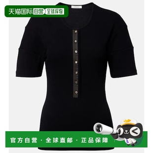 black黑色 1h可退 棉质亚麻亨利领衬衫 女士 舒 香港直邮Lemaire