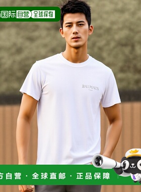 香港直邮BALMAIN 男士T恤 EH1EF000GD840HF SS2025 白色 'Balmain
