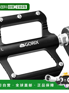 【日本直邮】GORIX 自行车踏板 GX-F65 黑色 公路自行车 山地自行