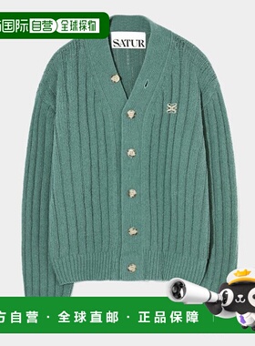 韩国直邮SATUR设计师款大气简约日常休闲个性针织衫SA23FWMK03GN