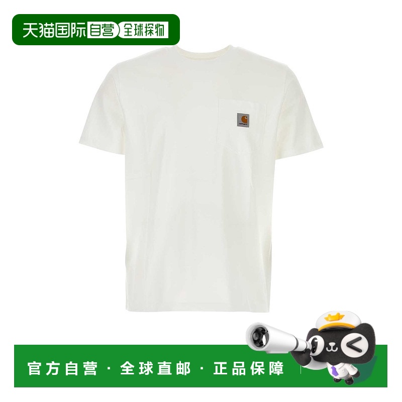 1h可退 香港直邮潮奢 CARHARTT WIP 女士 S/S 白色棉质口袋T恤 I0