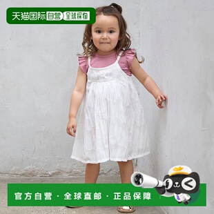 1h可退 日本直邮petit main 女童华服 蕾丝花边吊带连衣裙套装 96