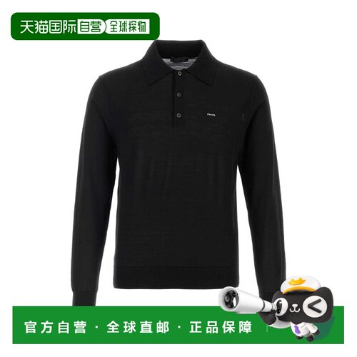 香港直邮Prada 普拉达 男士 长袖针织 Polo 衫 UMF147SOOO18DY