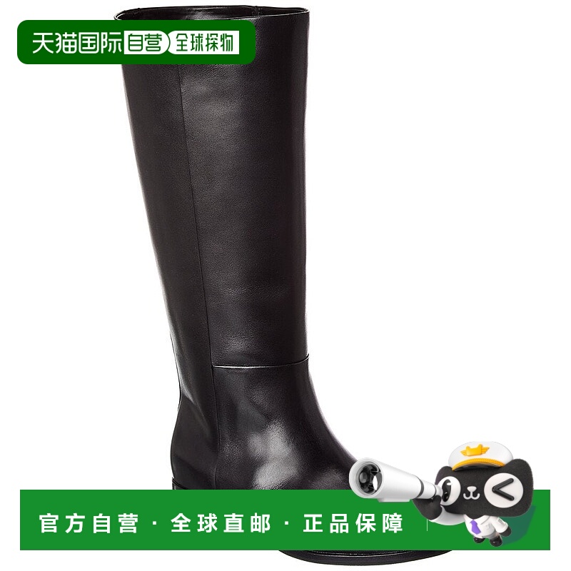 自营Vince Martell Wide Calf Leather Boot - black 美国奥莱直