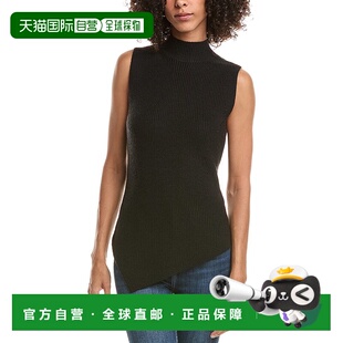 黑色 bone碎布和骨头Gretchen不对称羊毛混纺毛衣 美国 自营rag