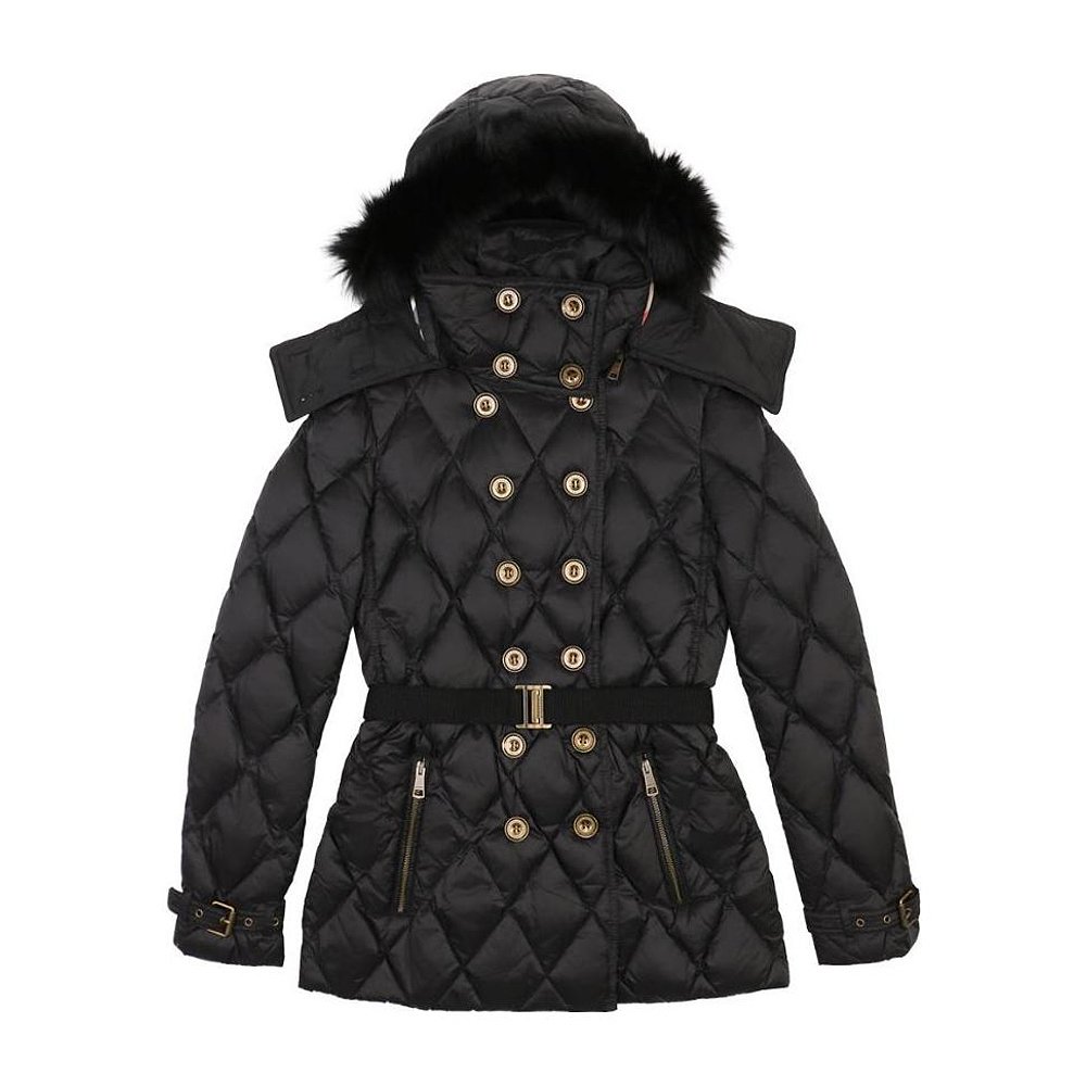 BURBERRY 女士外套 39335491 SS2021 黑色 连帽羽绒服