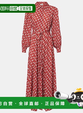 1h可退 香港直邮RIXO 女士 Maddison 印花衬衫式连衣裙 red红色