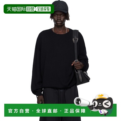 1h可退 香港直邮Essentials 男士 黑色 Long Sleeve Crewneck 毛