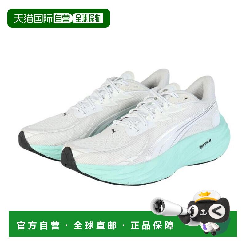 日本直邮PUMA 速度硝基4跑步鞋 [31114105] 白色 绿色彪马跑鞋
