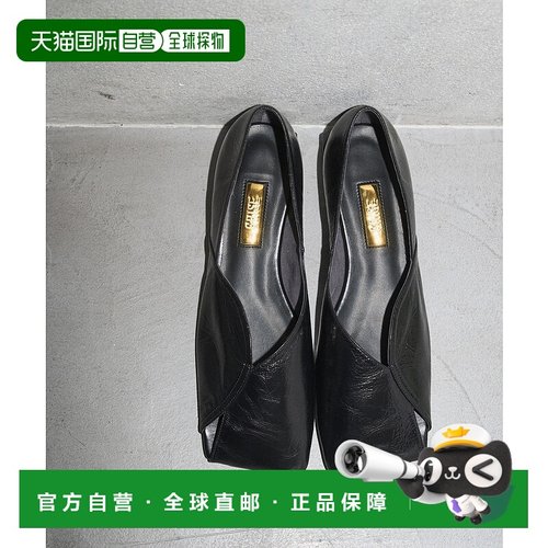 1h可退 日本直邮GRISE 女装金属质感羊皮革方头平底鞋 2519282114