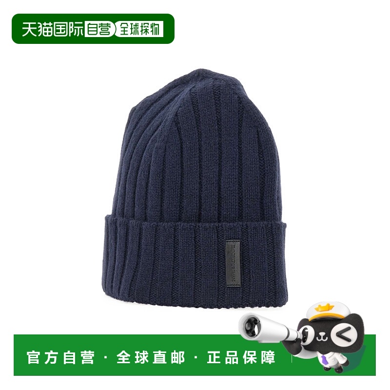 香港直邮Emporio Armani 徽标帽子 EM003748AF19897针织阿玛尼