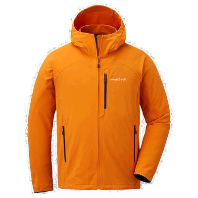 日潮跑腿Montbell蒙贝欧秋季男款户外软壳冲锋衣连帽夹克1106708