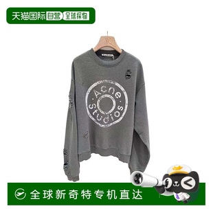 春秋冬季 香港直邮Acne CI0179秋冬宽松长袖 Studios 破洞圆领卫衣