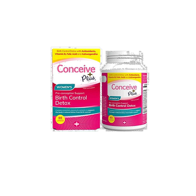 欧洲直邮Conceive+Plus备孕早期叶酸片排毒预防先天疾病60粒