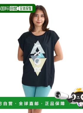 日本直邮ROXY 女士GEOMETRIC健身半袖T恤 25FWRST254534BLK 黑色