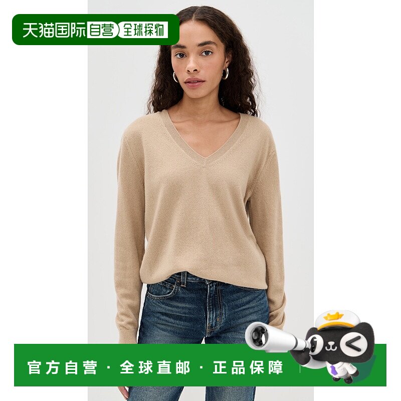 香港直邮VINCE 女士 Weekend V领羊绒套头衫上衣