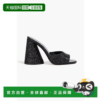 香港直邮The Attico 女士 Luz 亮片皮质凉拖 231WS502G001100BLAC