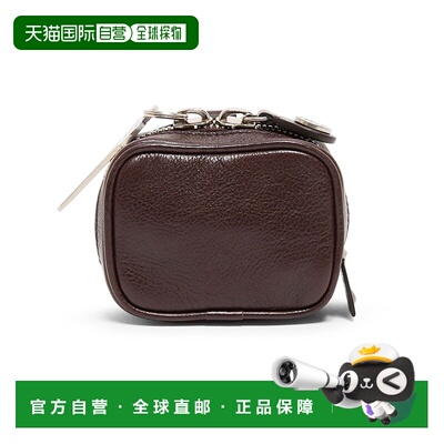 自营欧洲直邮ACNE STUDIOS Camero女士巧克力棕色粒面牛皮耳机套