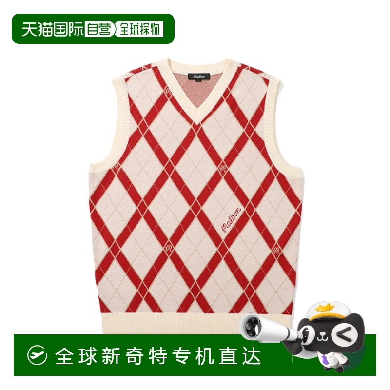 韩国直邮MALBON GOLF 男士棉马甲M4321PKV01CRM MALBON CLASSIC K