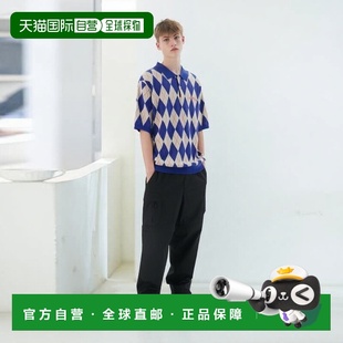 Argyle Knit Polo TN23 韩国直邮THISISNEVERTHAT Blue Polo衫