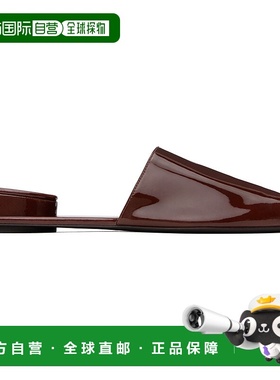 香港直邮潮奢 Tory Burch 托里 伯奇 女士 棕色 Pierced 穆勒鞋 1