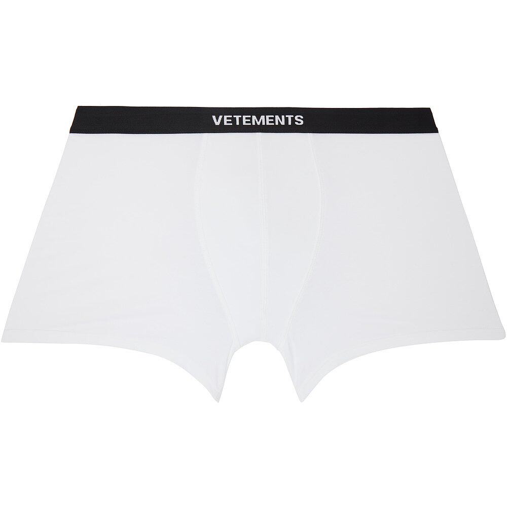 潮奢 Vetements 维特萌 男士 白色平角内裤 MA66UN100W