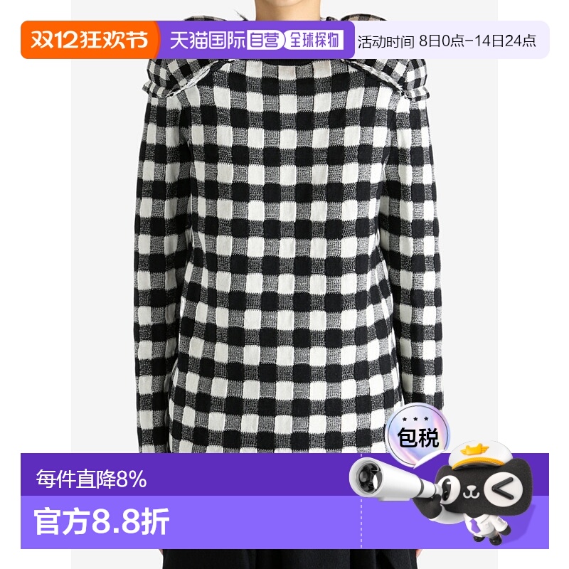 美国直邮Comme des Garcons-女式黑白格子毛衣