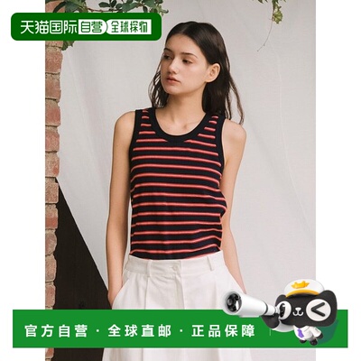 韩国直邮ANEDIT [단독] G Bold Rib Stripe Daily Sleeveless_深蓝