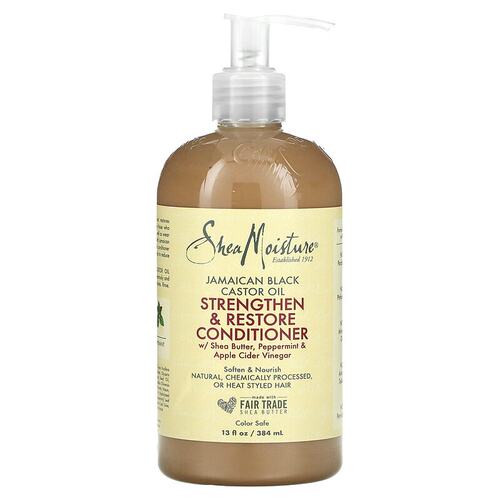 美国直邮Shea Moisture护发素牙买加黑蓖麻油烫染发质384ml