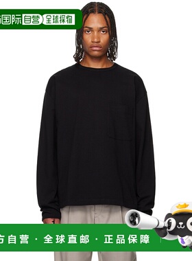 1h可退 香港直邮Lemaire 男士 黑色 Boxy 长袖 T 恤 TO1340LJ1022