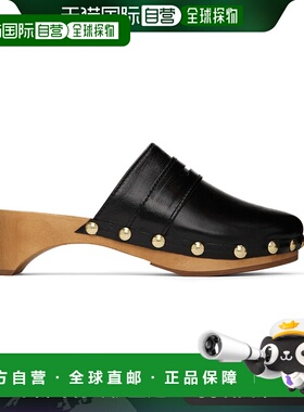 1h可退 香港直邮潮奢 BY FAR 女士 黑色 Hans 穆勒鞋 22SSHNSMBLG