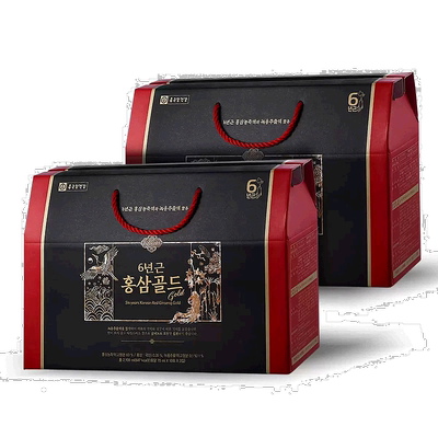 韩国直邮钟根堂6年根高丽红参液滋补品人参营养70ml*30包*4盒礼盒