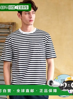 日本直邮DRESSTERIOR ICE CLEAR COTTON 边框口袋T恤 DR1233EM034