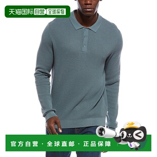 自营Onia Textured Knit Long Sleeve Polo Shirt - green 美国奥