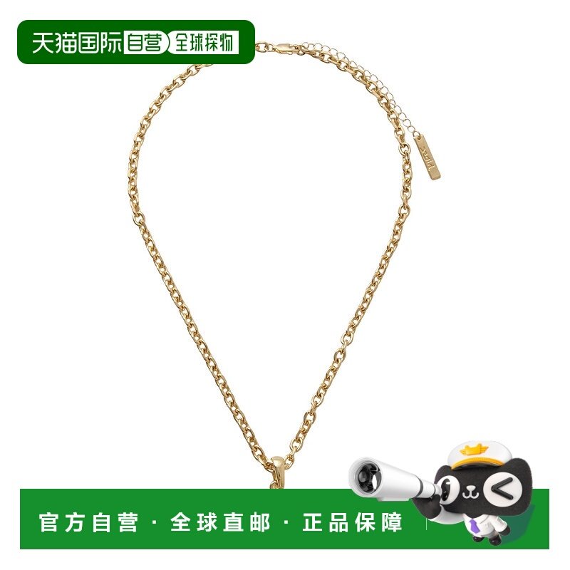日本直邮X-girl 女装 Y2K风 XG Logo水钻项链 金属链条吊坠 可调