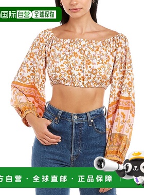 自营 Traffic People Sofia 短款早秋新款上衣 橙色 美国奥莱直发