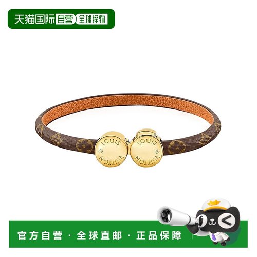 自营1h可退 欧洲直邮Louis Vuitton路易威登手链棕色老花小牛皮内