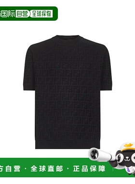 香港直邮FENDI 男士T恤 FZX051AUW0F0QA1 AW2025 黑色 FF sweater