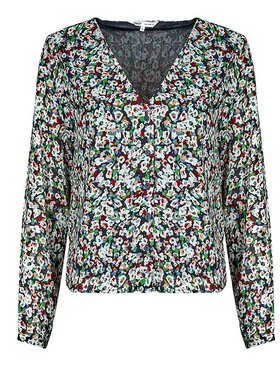 Only 女士 ONLDANIELLE FR L/S V-NECK LUREX TOP PTM 上衣 多彩