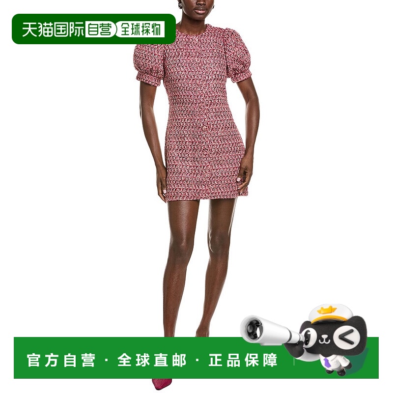 自营Endless Rose Tweed Puff Sleeve Mini Dress - pink 美国奥