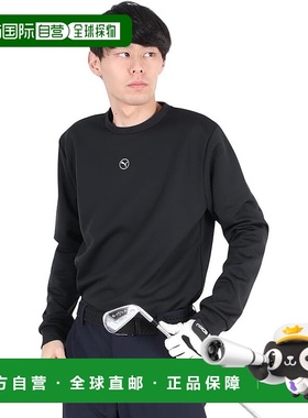 【日本直邮】彪马男士 Circle Cat 圆领套头衫高尔夫服装 黑色