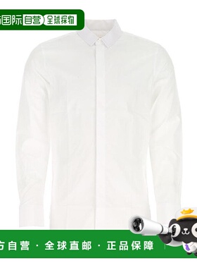 香港直发Givenchy纪梵希男士白色徽标简约百搭长袖衬衫BM60QH109F