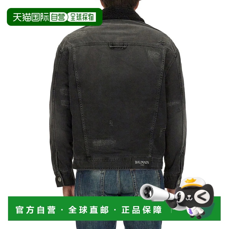 1h可退 香港直邮BALMAIN 男士夹克 DH1TC315DE680PC AW2024 黑色
