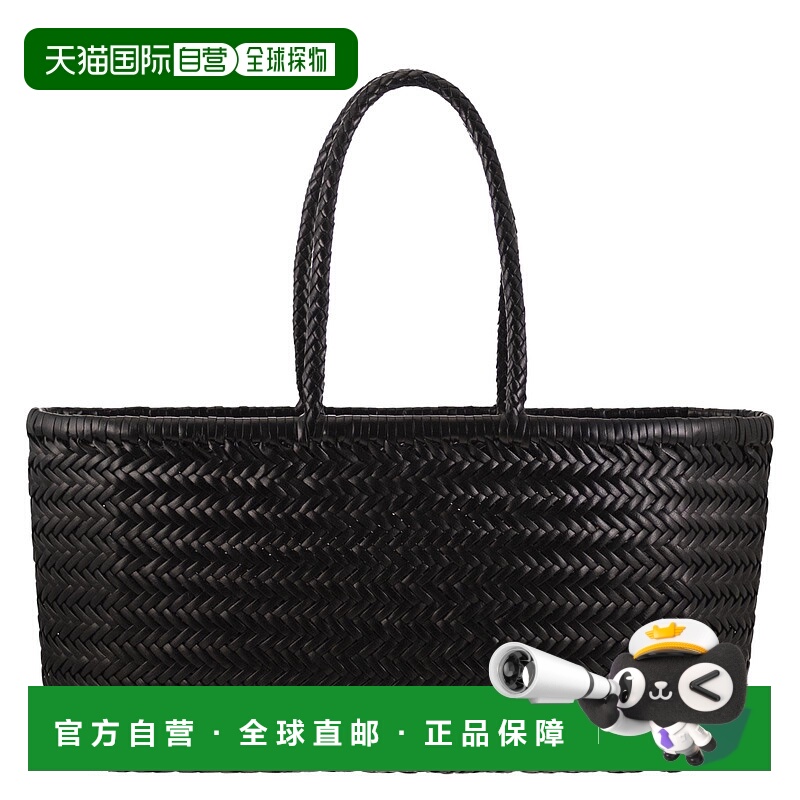 香港直邮DRAGON DIFFUSION 女士 JUMP 竹状提手三格大号编织皮革