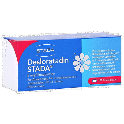 欧洲直邮德国药房Stada地氯雷他定抗过敏片100粒 花粉过敏荨麻疹
