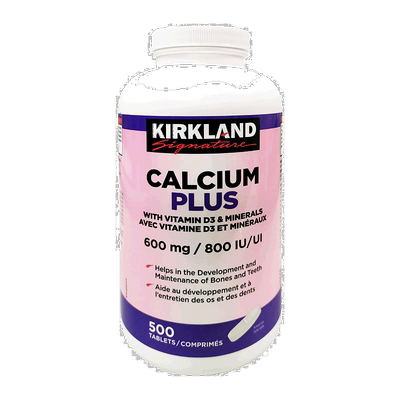 加拿大直邮KIRKLAND Signature/科克兰钙片500粒/瓶